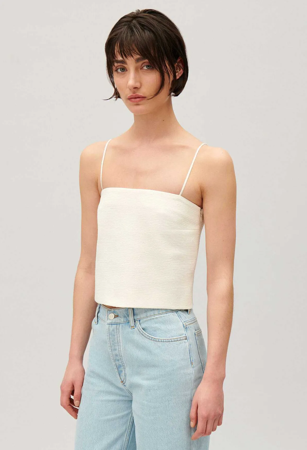 Claudie Pierlot Tweed Crop Top*Women Tops And Shirts