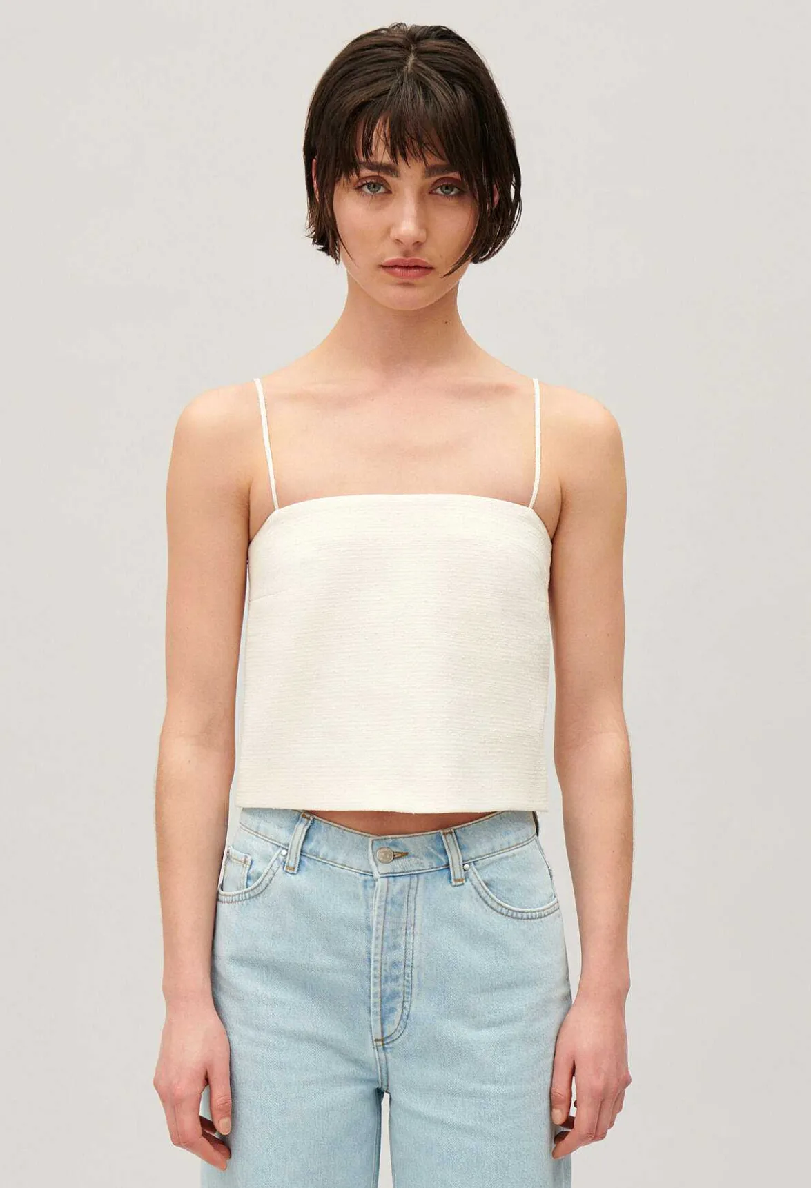 Claudie Pierlot Tweed Crop Top*Women Tops And Shirts