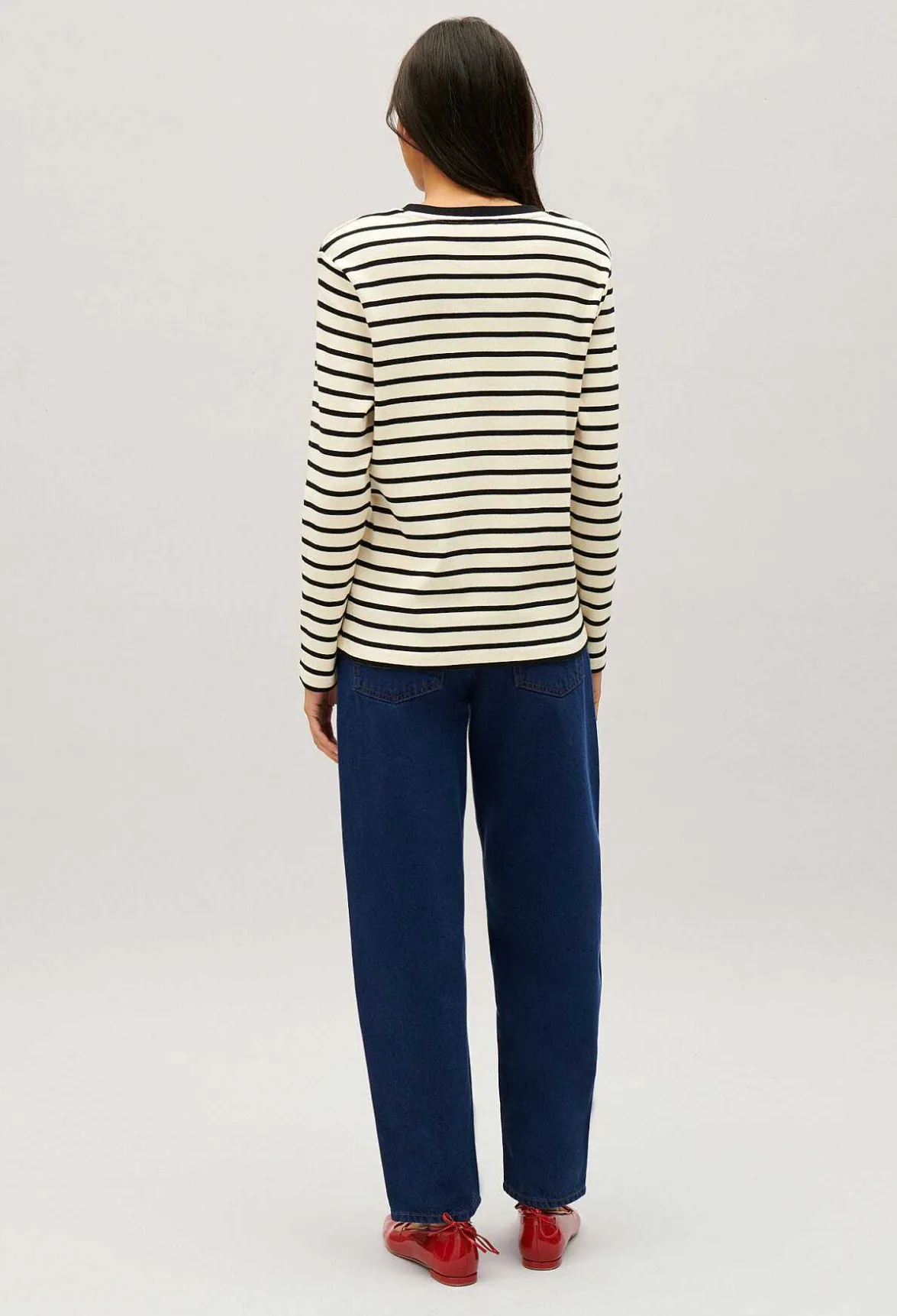 Claudie Pierlot Two-Tone Jean Toto Breton T-Shirt*Women Sweaters And Cardigans