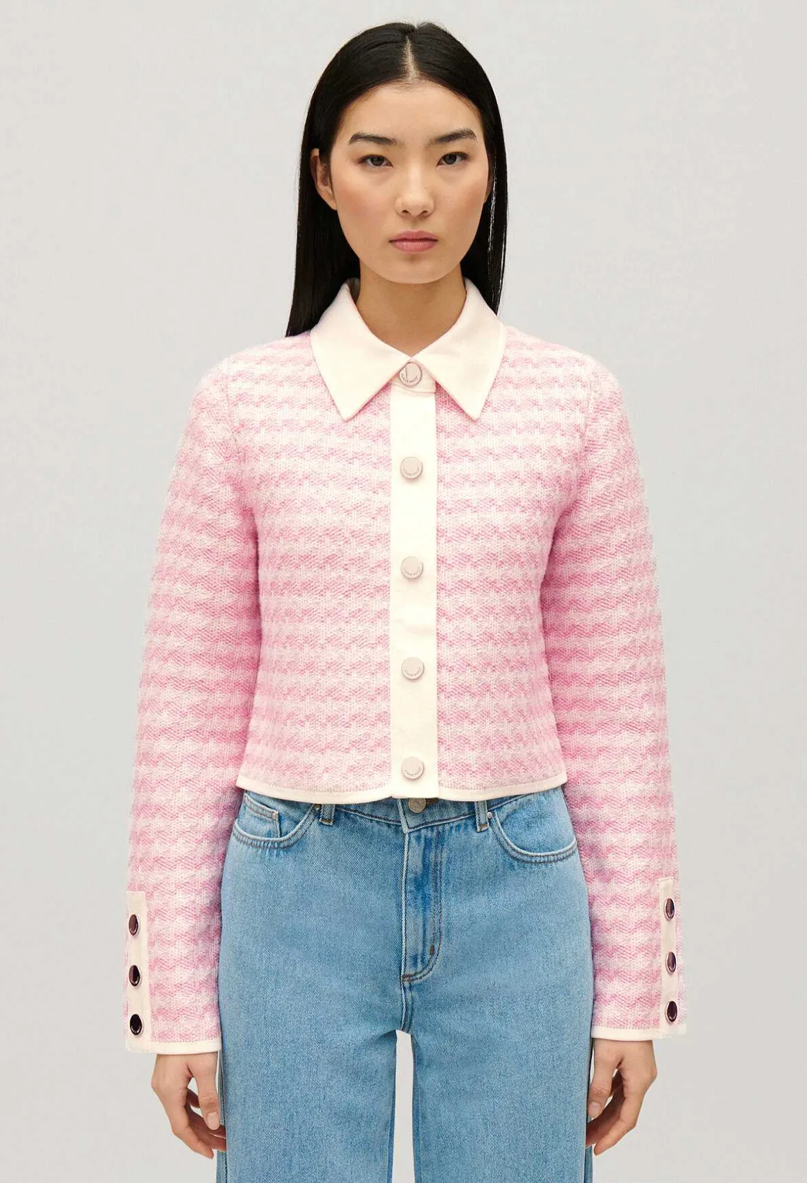 Claudie Pierlot Two-Tone Knit Cardigan*Women Sweaters And Cardigans