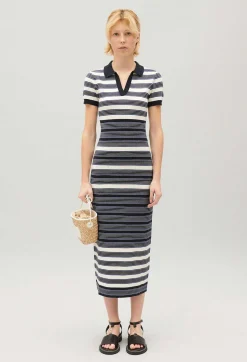 Claudie Pierlot Two-Tone Knitted Maxi Dress*Women Dresses