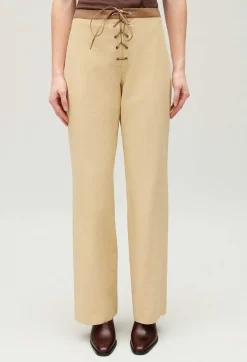 Claudie Pierlot Two-Tone Lace-Up Trousers*Women Jeans And Trousers