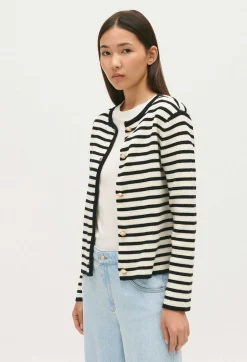 Claudie Pierlot Two-Tone Striped Cardigan*Women Sweaters And Cardigans
