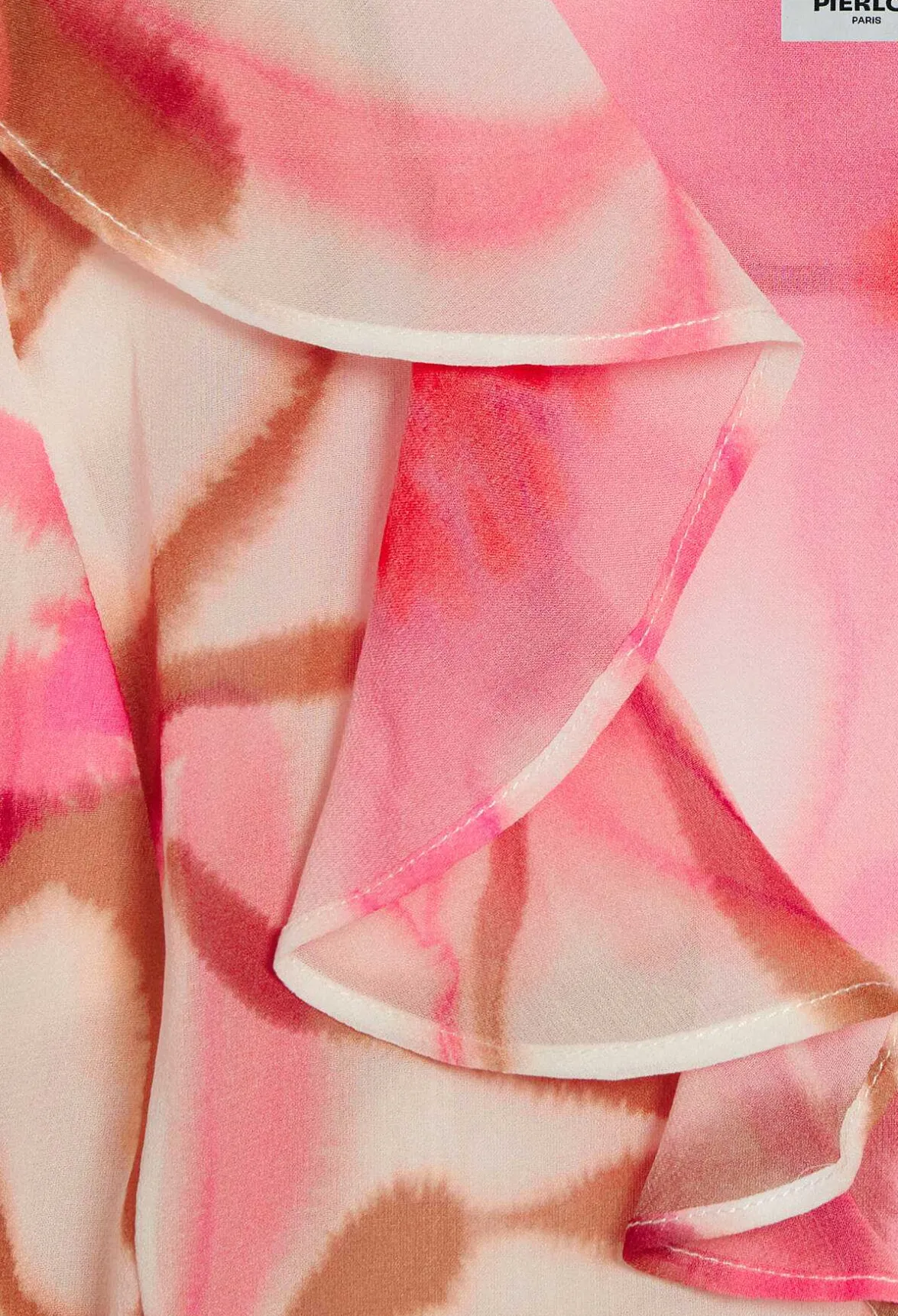 Claudie Pierlot Watercolour Print Silk Blouse*Women Tops And Shirts