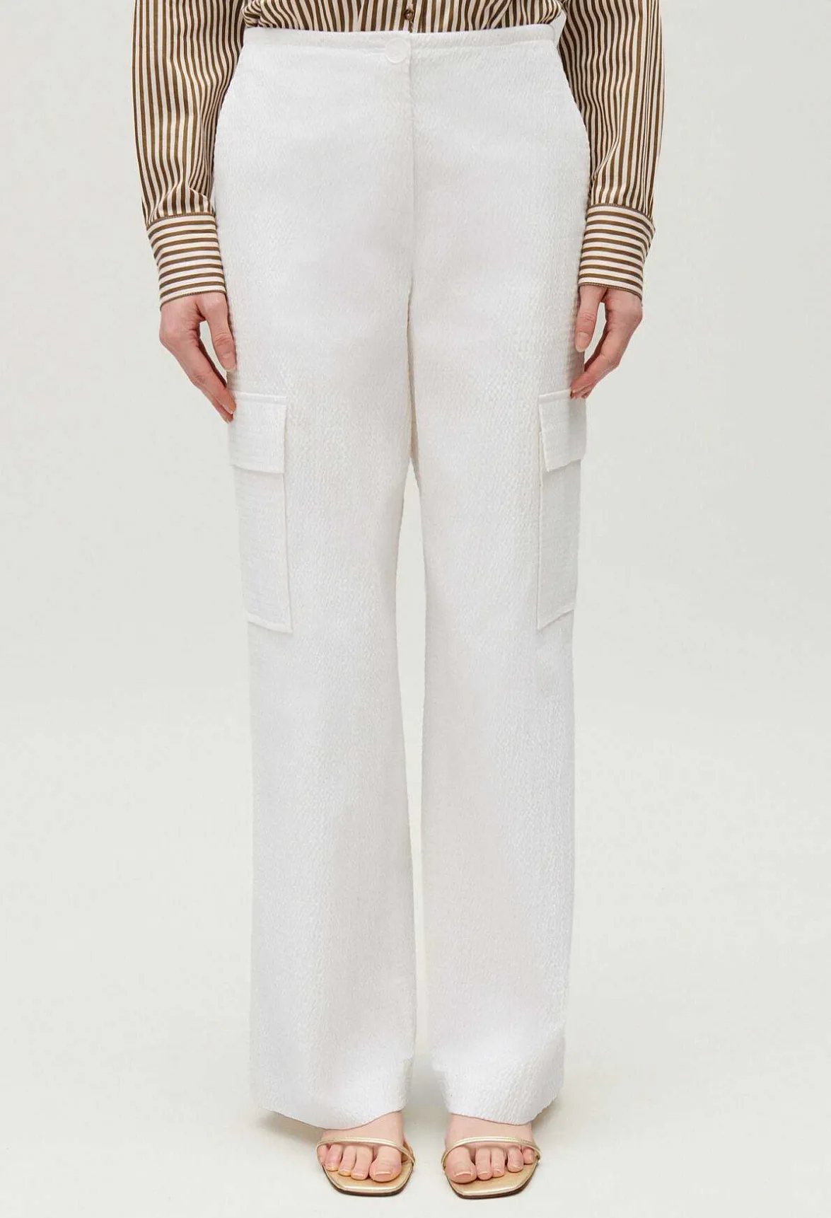 Claudie Pierlot White Cargo Trousers*Women Jeans And Trousers
