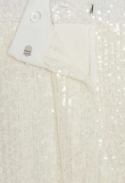 Claudie Pierlot White Sequinned Trousers*Women Jeans And Trousers