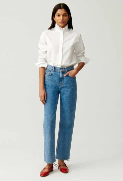 Claudie Pierlot White Shirt With Ruffled Collar*Women Tops And Shirts