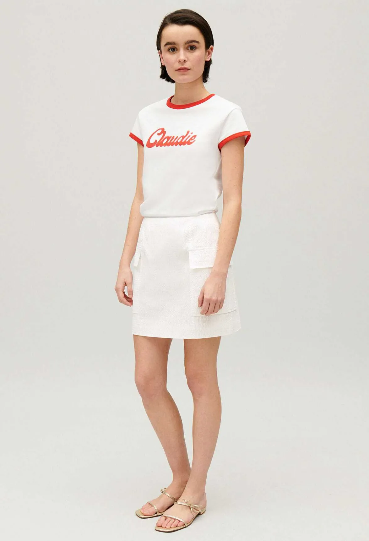 Claudie Pierlot White Short Skirt*Women Skirts And Shorts