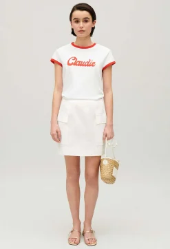 Claudie Pierlot White Short Skirt*Women Skirts And Shorts