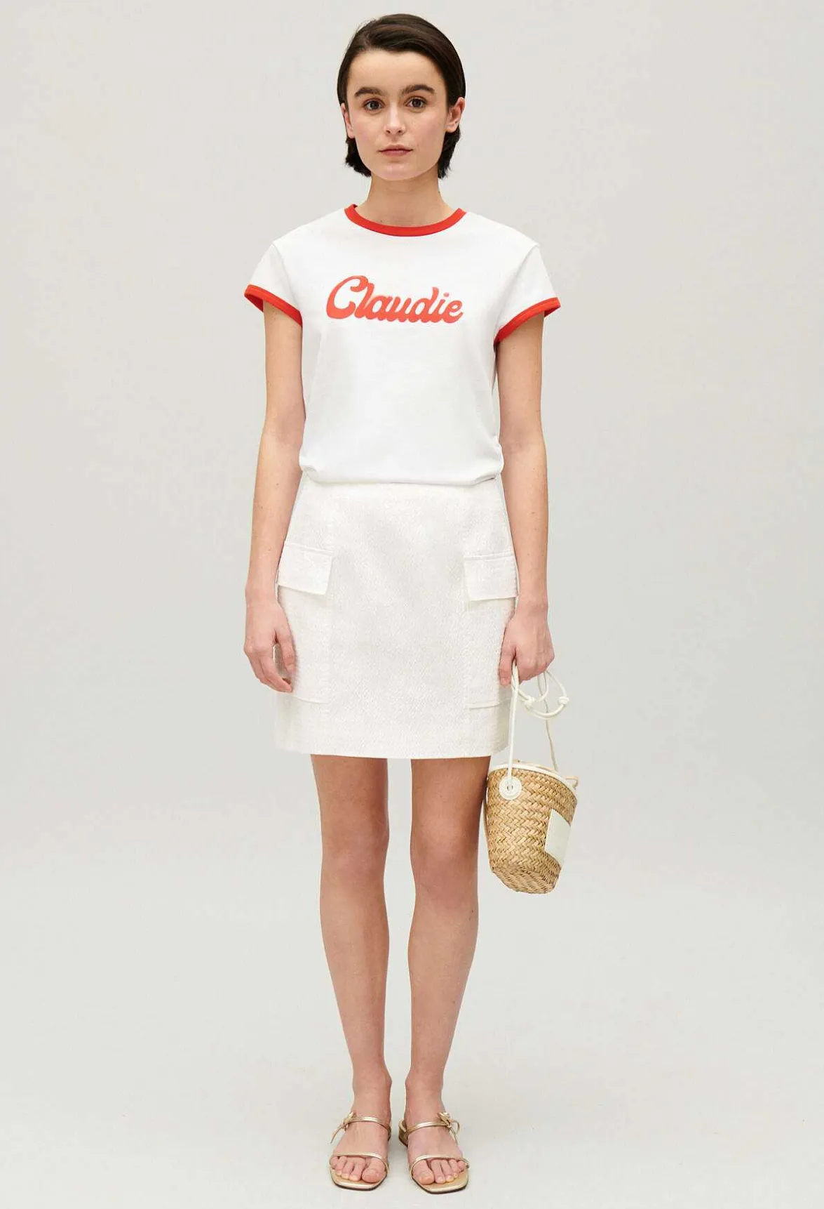 Claudie Pierlot White Short Skirt*Women Skirts And Shorts