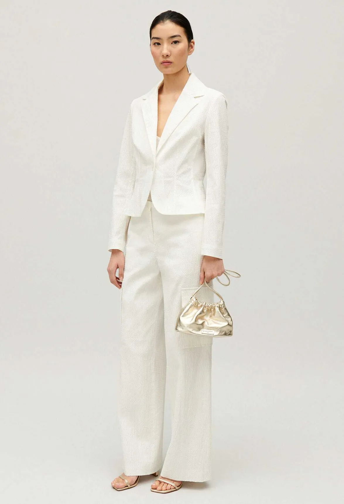 Claudie Pierlot White Slim-Fit Suit Jacket*Women Blazers