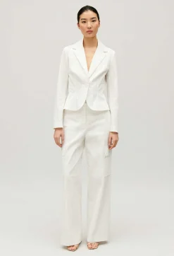 Claudie Pierlot White Slim-Fit Suit Jacket*Women Blazers