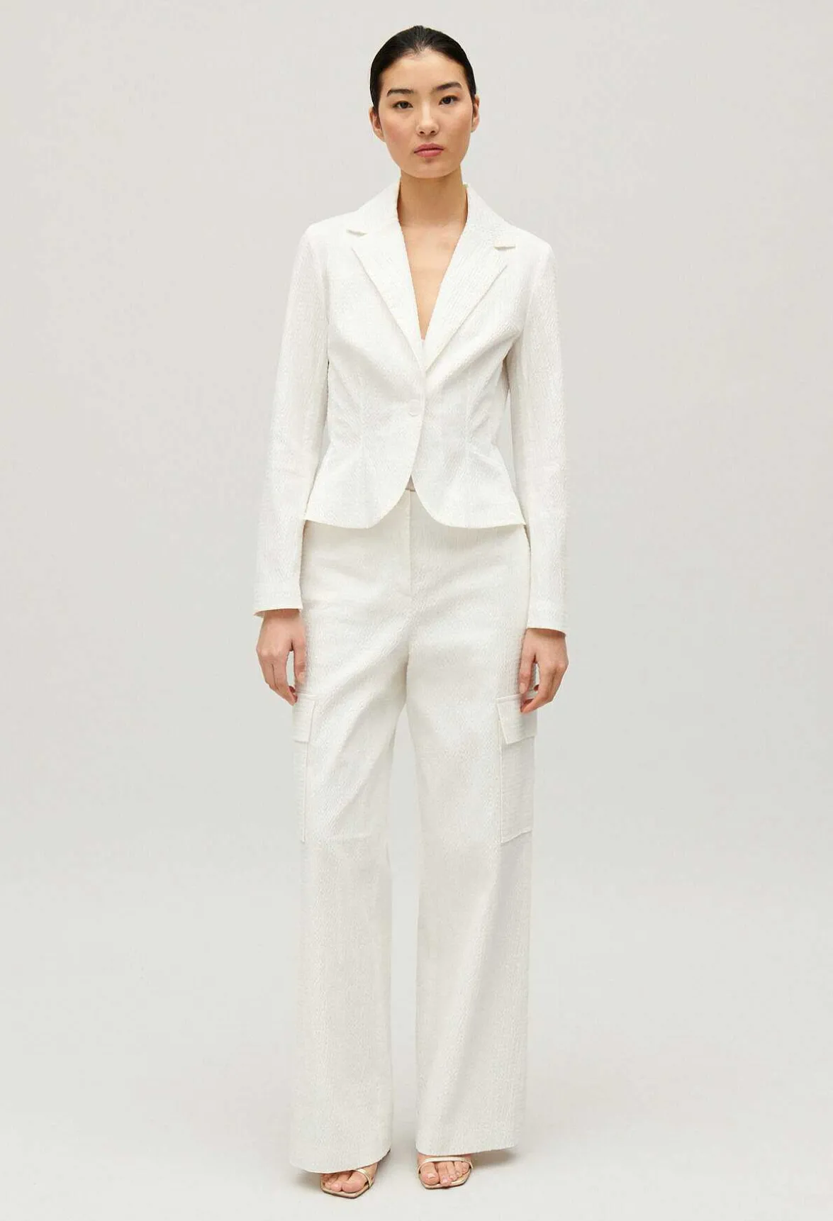 Claudie Pierlot White Slim-Fit Suit Jacket*Women Blazers