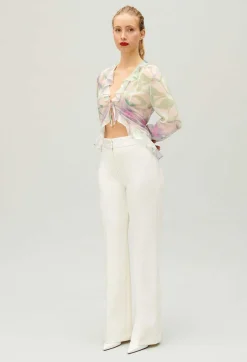 Claudie Pierlot White Straight Tailored Trousers*Women Jeans And Trousers