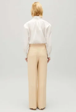 Claudie Pierlot Wide-Leg Beige Trousers*Women Jeans And Trousers