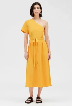 Claudie Pierlot Yellow Asymmetric Midi Dress*Women Dresses