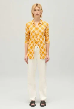 Claudie Pierlot Yellow Checked Cardigan*Women Sweaters And Cardigans